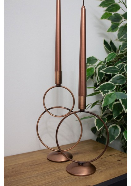 Ikili Bronz Kardan Adam Şamdan, Dekoratif ve Şık Hediye, 28 Cm, Paslanmaz Demir fırsatları