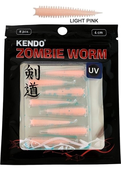 Zombie Worm Lrf Silikonu 4cm (8'li Paket) Yaban Mersini Kokulu Iğnesiz fiyatları