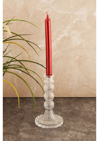 Şeffaf Cam Büyük Dekoratif Mumluk, Şamdan, Kristal Görünümlü, Şık ve Zarif Tasarım modelleri