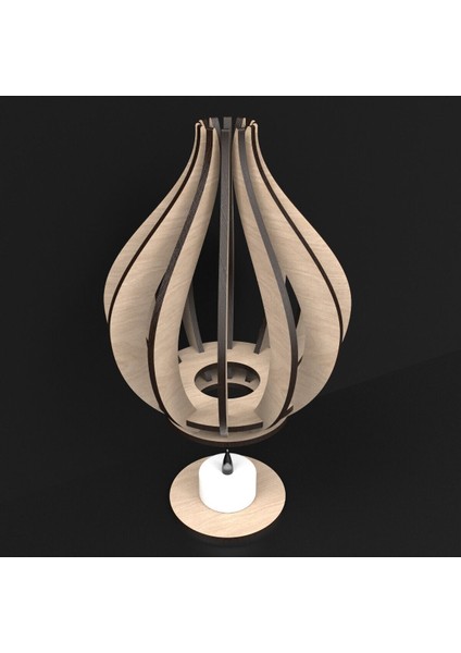 Turuncu Ahşap Dekoratif Mumluk, Şık ve Doğal Dekorasyon Unsuru modelleri