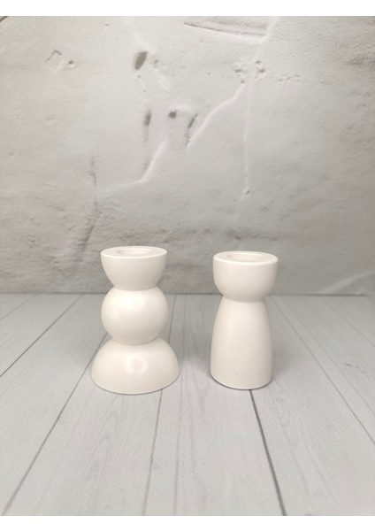 Bihterrazzo Dekoratif 2'li Şamdan, Şık ve Modern Tasarım, Ev Dekorasyonuna Zarif Dokunuş fiyatları