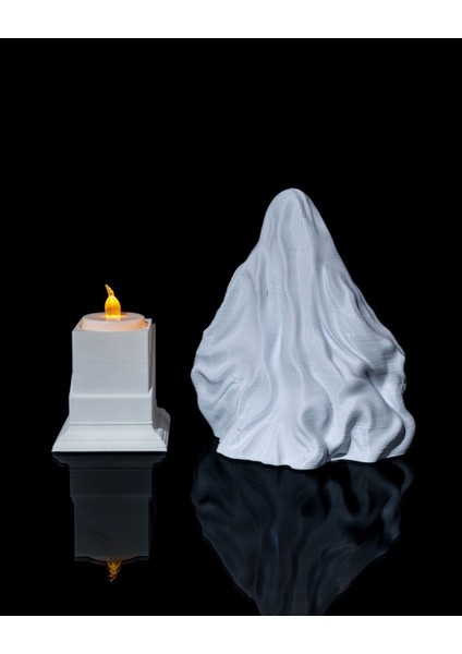 3'lü Hayalet Mumluk Seti, Cadılar Bayramı Dekoru, 16CM Beyaz Hayaletler fiyatları