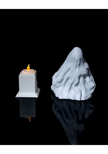 3'lü Hayalet Mumluk Seti, Cadılar Bayramı Dekoru, 16CM Beyaz Hayaletler fırsatları