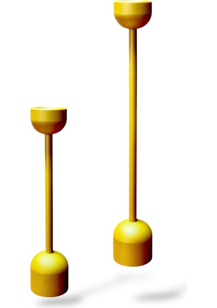 Şık 2'li Altın Kule Şamdan ve Mumluk Seti, Evinizin Dekoruna Zarif Dokunuş fırsatları