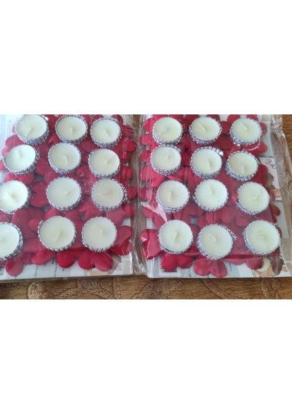 Kırmızı El Mumu Seti, 12'li, Doğal ve Şık El Yapımı Mumlar