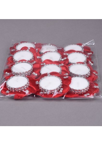 Kırmızı El Mumları 12'li Paket, Şık ve Kaliteli El Yapımı Mumlar
