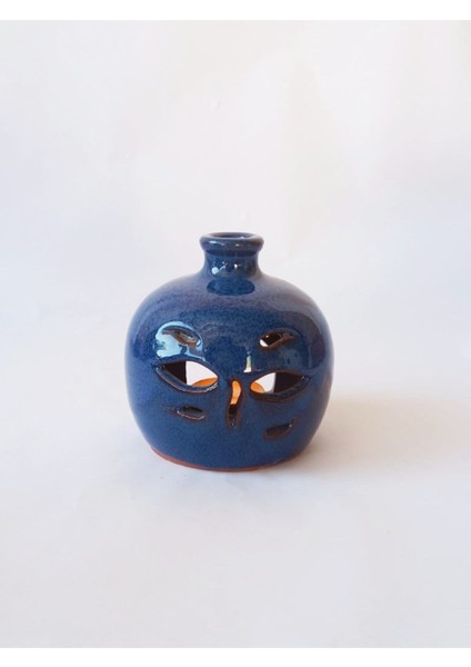 El Yapımı Mavi Serisi Mumluk, Şık ve Modern Dekoratif Aksesuar