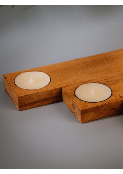 Şık Ahşap Mum Tutucu Seti, Doğal ve Sıcak Dekorasyon Için Ideal Seçim modelleri