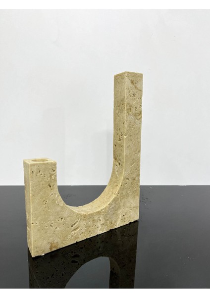 Doğal Mermer Mumluk, Traverten Şamdan, Şık ve Şık Dekorasyon Aksesuarı fırsatları