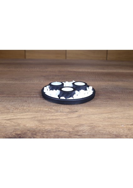 Şık Tasarımlı Dekoratif Taşlı Mum Seti, Yeni Ev Için Harika Bir Seçenek