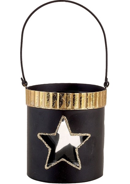 Parlak Yıldız Askılı Tealight Mumluk, Şeffaf ve Şık Dekorasyon Parçası