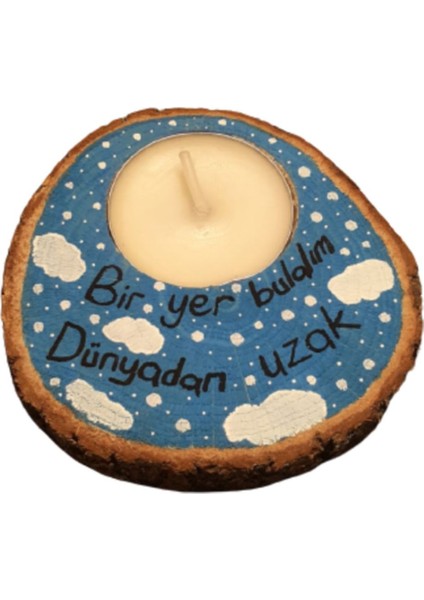 Renkli Özel Tasarım Kütük Mumluk, Şık Dekorasyon Aksesuarı modelleri