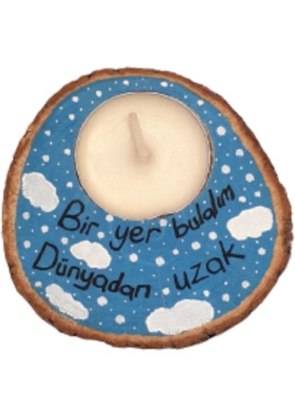 Renkli Özel Tasarım Kütük Mumluk, Şık Dekorasyon Aksesuarı indirimleri