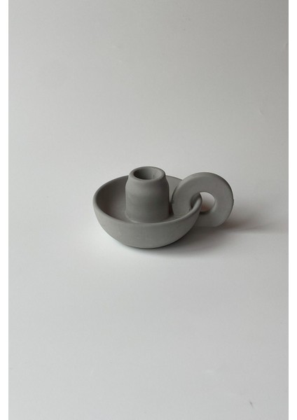 Şamdan Mumluk, Kulplu, Gri, Şık ve Modern Tasarım fiyatları