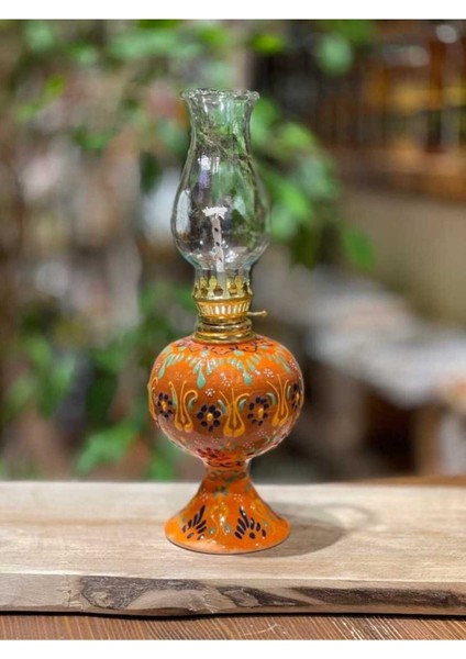 Renkli Çinili Seramik Gaz Lambası, Ayaklı ve Şık Tasarım fiyatları