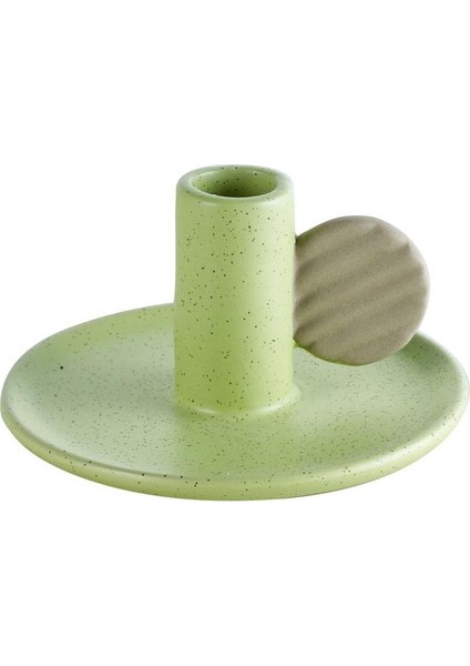 Renkli Seramik Şamdan Mumluk, 11 Cm, Şık ve Zarif Dekoratif Obje