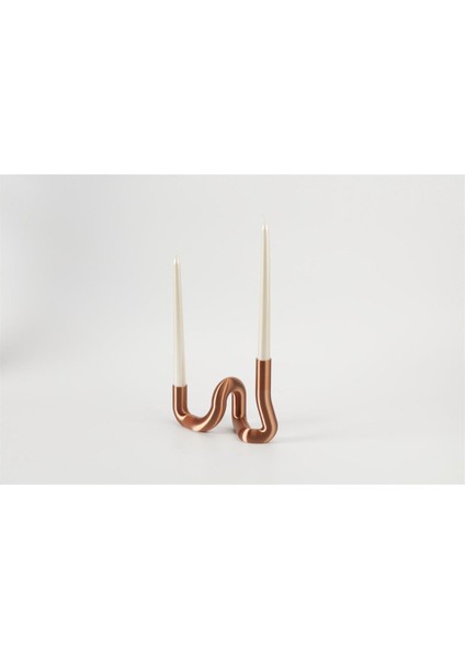 Kıvrımlı Bakır Mumluk, Şık ve Zarif Dekoratif Aksesuar fiyatları