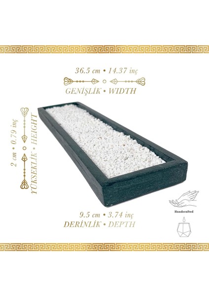 Şık Beton Mumluk Seti, Yeşil Renkli, Tabaklı Dekorasyon Aksesuarı modelleri