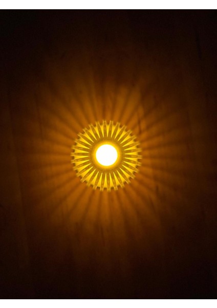 Işıklı LED Mumluk, Şık ve Zarif Dekorasyon Aksesuarı, Granit Beyaz