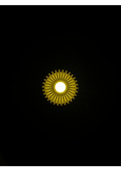 Işıklı LED Mumluk, Şık ve Zarif Dekorasyon Aksesuarı, Granit Beyaz