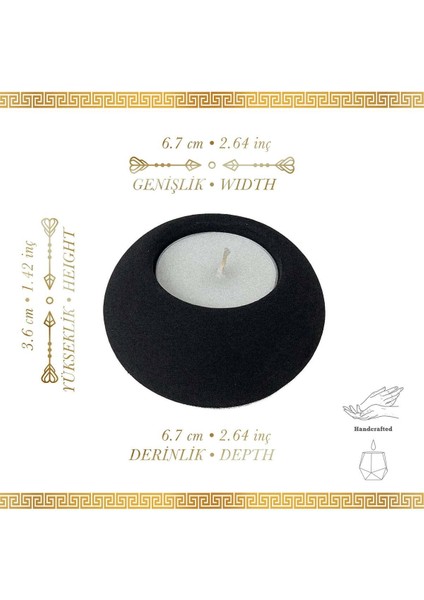 2'li Tealight Mumluk Seti, Taşlı Sunum, Şık ve Zarif Gece Dekorasyonu fiyatları