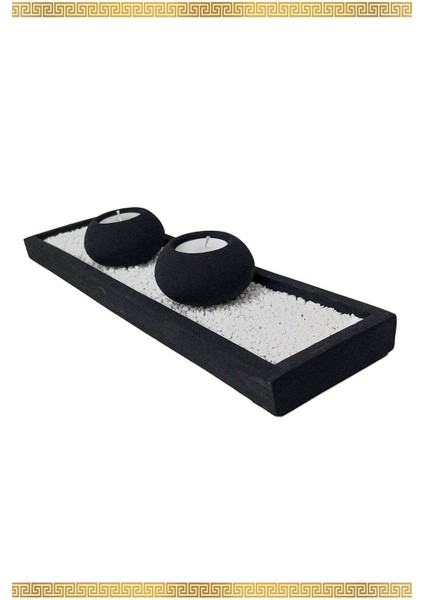 2'li Tealight Mumluk Seti, Taşlı Sunum, Şık ve Zarif Gece Dekorasyonu indirimleri