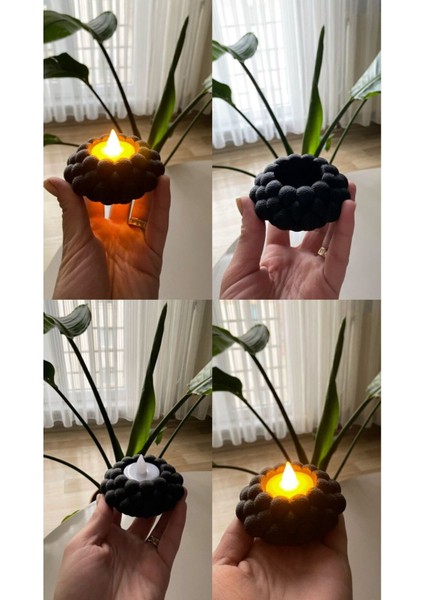 Lacivert Dekoratif Mumluk, Tealight Mum ile Şık ve Sıcak Atmosfer Yaratır fiyatları