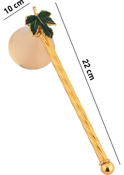 Yeşil Yaprak Figürlü Metal Mum Söndürücü, Şık ve Kullanışlı Tasarım