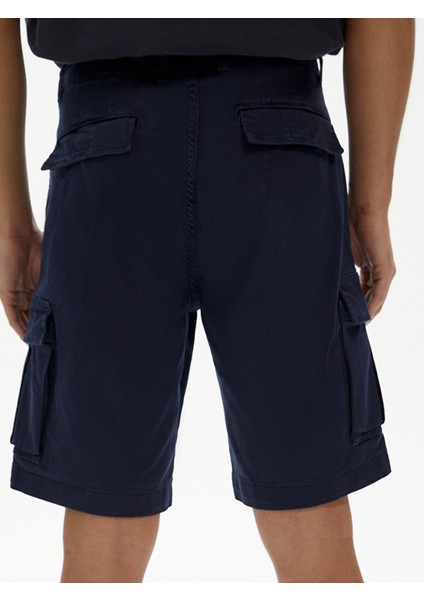 Basıc Gabardin Regular Kargo Lacivert Şort