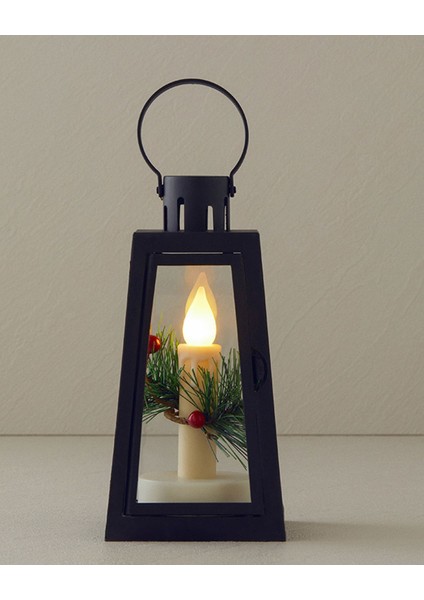 Yılbaşı Dekor Feneri 10X10X20 cm Siyah, Şık ve Zarif Yılbaşı Süsü fiyatları
