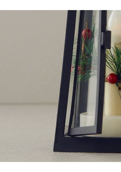 Yılbaşı Dekor Feneri 10X10X20 cm Siyah, Şık ve Zarif Yılbaşı Süsü modelleri