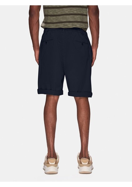 Basıc Midi Regular Gabardin Lacivert Şort