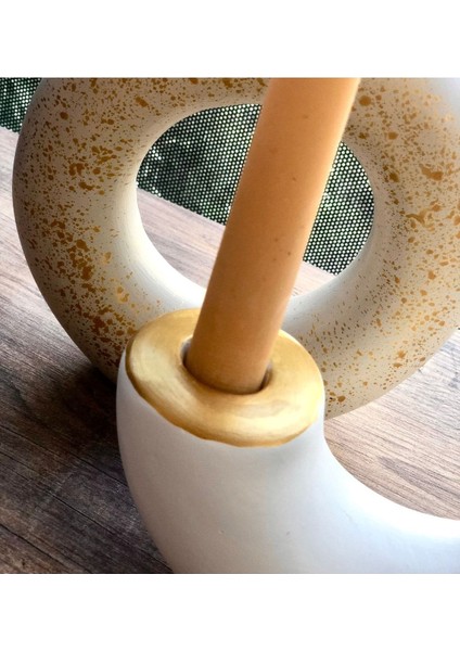 Beyaz Bej Gold Renkli Vazo ve Mumluk Seti, Dekoratif Aksesuarlar fiyatları