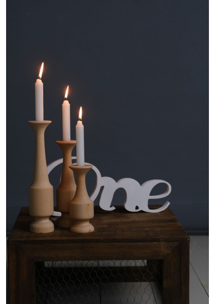 Şık Ahşap 3'lü Mumluk Seti, Doğal ve Sıcak Atmosfer Yaratır fiyatları