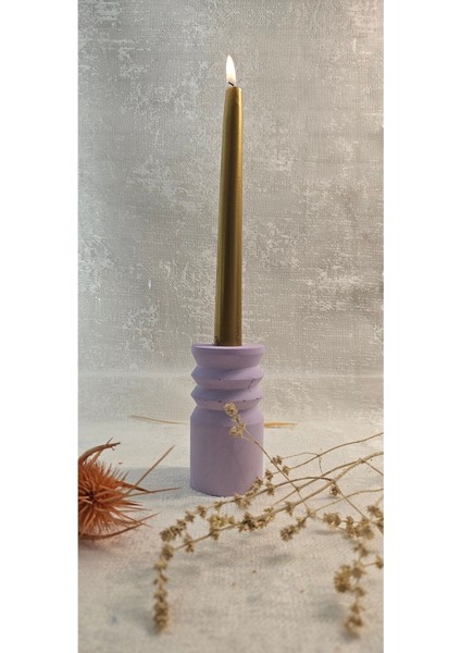 Şık Beton Mumluk ve Şamdan, Zarif Dekorasyon Aksesuarı