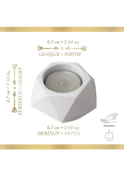 5'li Beyaz Dekoratif Mum Seti, Hediyelik Tealight Mumlukler fiyatları