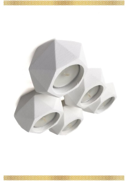 5'li Beyaz Dekoratif Mum Seti, Hediyelik Tealight Mumlukler modelleri