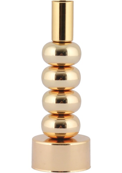 Altın Kaplama Dekoratif Metal Mumluk, Şamdan, Şık ve Zarif Tasarım fırsatları