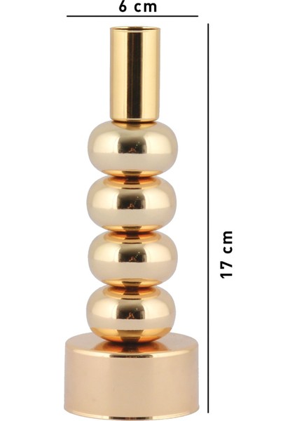 Altın Kaplama Dekoratif Metal Mumluk, Şamdan, Şık ve Zarif Tasarım indirimleri