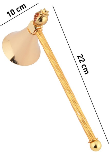 Yüksek Kaliteli Figürlü Metal Mum Söndürücü, Zarif Altın Renk Tasarım