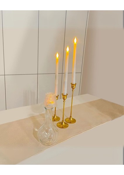 6'lı LED Şamdan Mum Dekor, Sarı, Büyük Boy, Efektli, Şık ve Parlak Aydınlatma modelleri