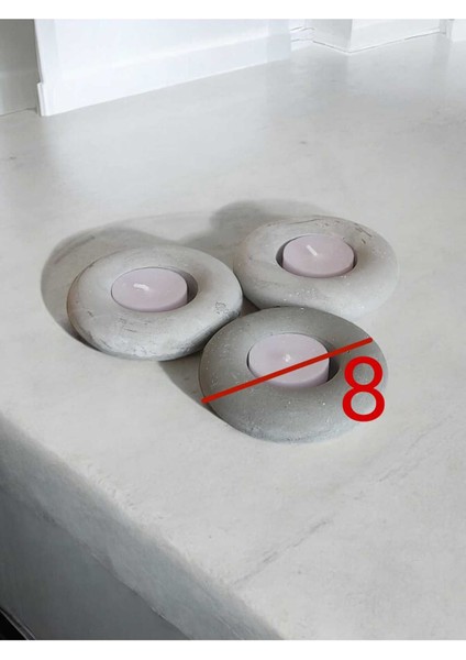 Gri Kapadokya Temalı 3'lü Dekoratif Mumluk Seti, Şık ve Zarif Dekorasyon Ürünü fiyatları