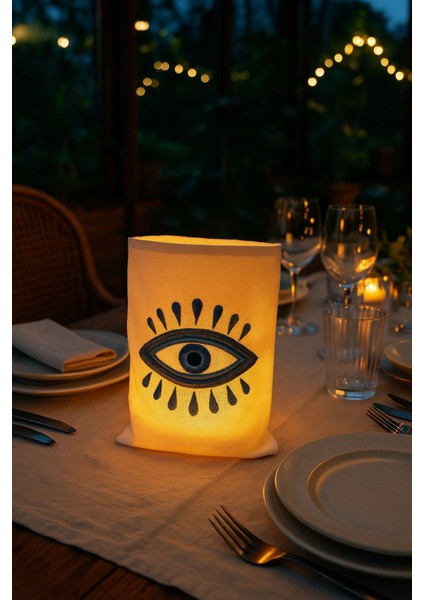 Romantik Nazar Keten Mumluk, Şık ve Sıcak Atmosfer Için Mükemmel Seçim