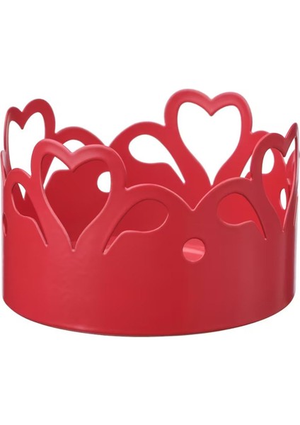 Kırmızı Renkli Şık Tealight Mum Tutucu Dekoratif Aksesuar