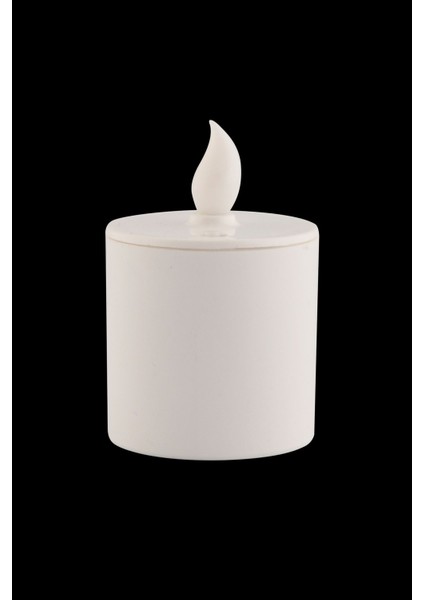 Pilli LED Silindir Mum, 6 Cm, Beyaz, Güçlü ve Şık Dekorasyon Unsuru modelleri