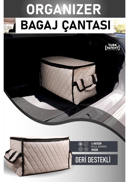 Seat Favorit Oto Bagaj Çantası Deri Destekli Organizer Araç Içi Düzenleyici Toparlayıcı Autogoodstore fiyatları
