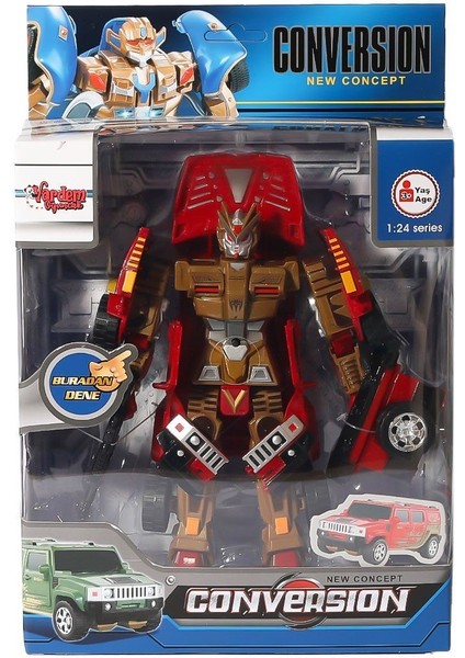 HW-899-1-2-5 Dönüşebilen Robot Jeep 1:24 -Vardem Yeni
