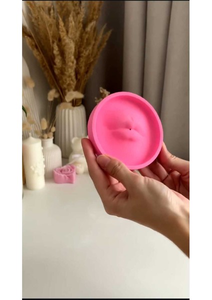 El Yapımı Pembe Dudak Şekilli Tütsü Tutucu ve Yakıcı