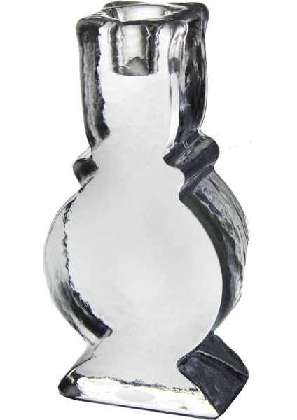 El Yapımı Kristal Şamdan Mumluk, Şeffaf ve Şık Tasarım, 1 Adet