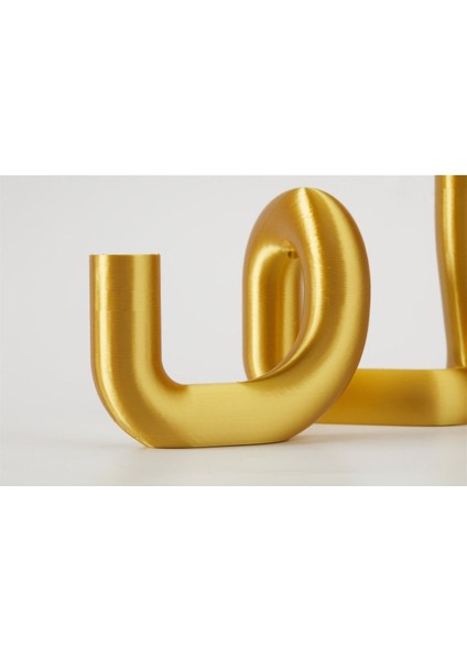 Kıvrımlı Altın Mumluk Şık Tasarım, Zarif Dekoratif Aksesuar. modelleri